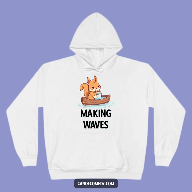 Funny Squirrel Canoe Disaster Hoodie: Cozy & Tiny Cup Bailing Hilarious Sweatshirt Gift