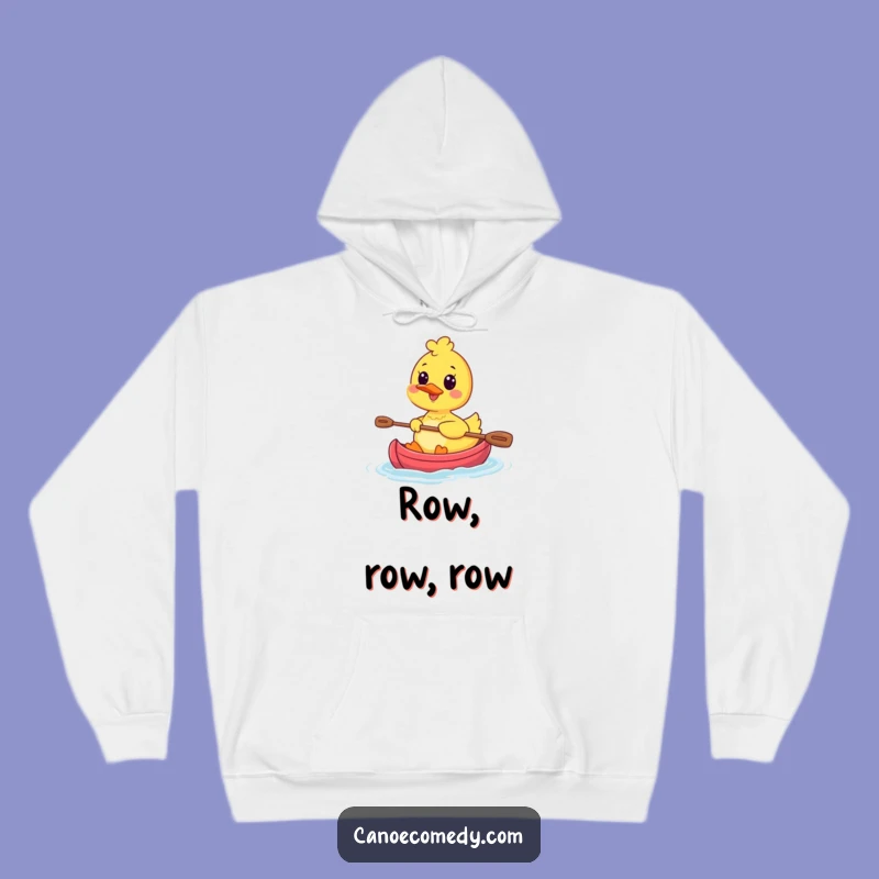 Cozy Funny Kawaii Duck Canoe Hoodie - Warm & Whimsical Water Gift