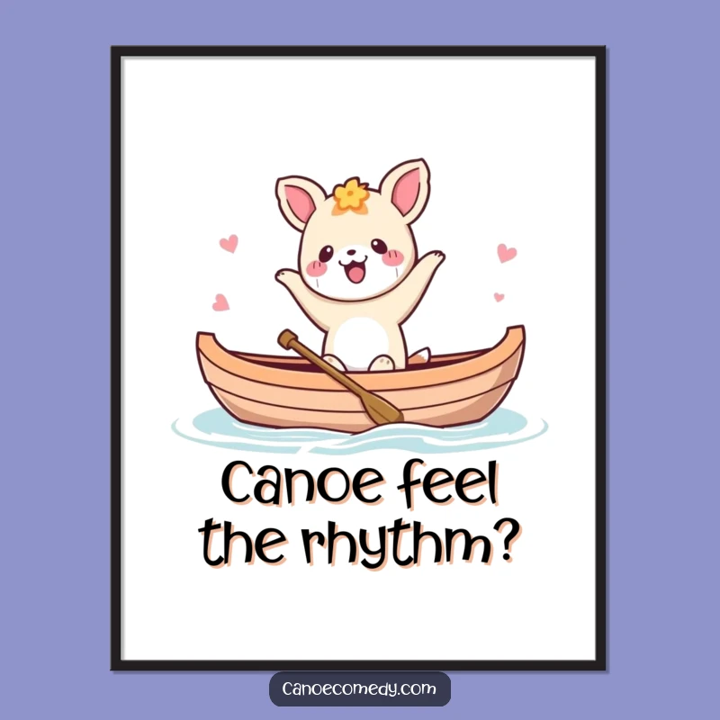 Funny Free Printable Wall Art: Jubilant Kawaii Canoe Dance - Quirky Downloadable Decor!