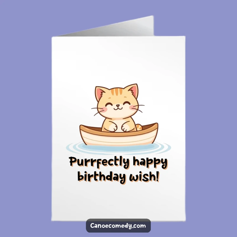 Free Printable Funny Cat Birthday Card: Relaxed Floater, Downloadable Purrfect Gift