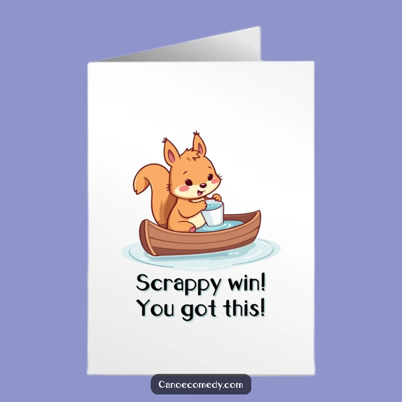 Free Printable Congrats Card: Squirrel Bailing - Funny Downloadable Gift