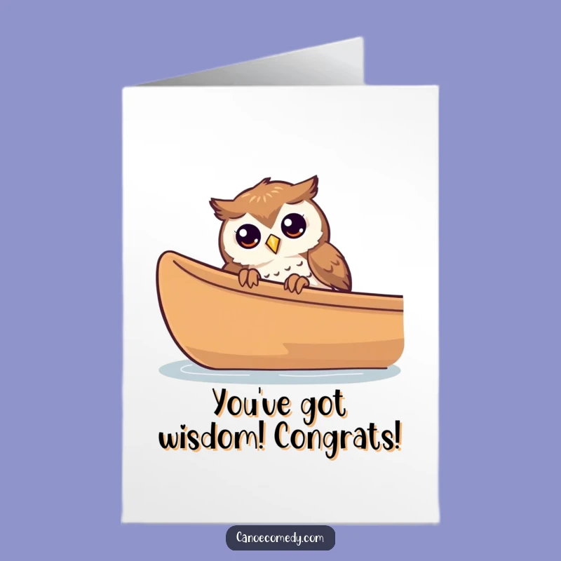 Free Printable Congratulations Card: Curious Owl Canoe Journey Downloadable Gift