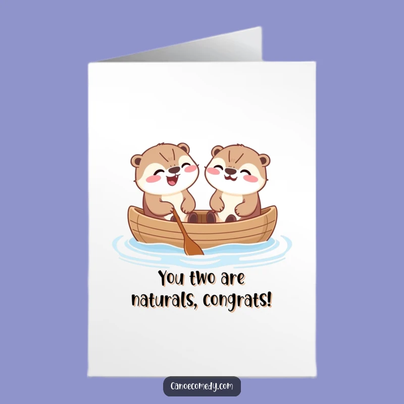 Free Printable Kawaii Otter Congrats Card - Funny Shared Laughs Downloadable
