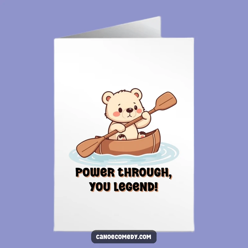 Free Printable Congrats Card: Determined Cub Canoe - Victorious LOL Downloadable Gift