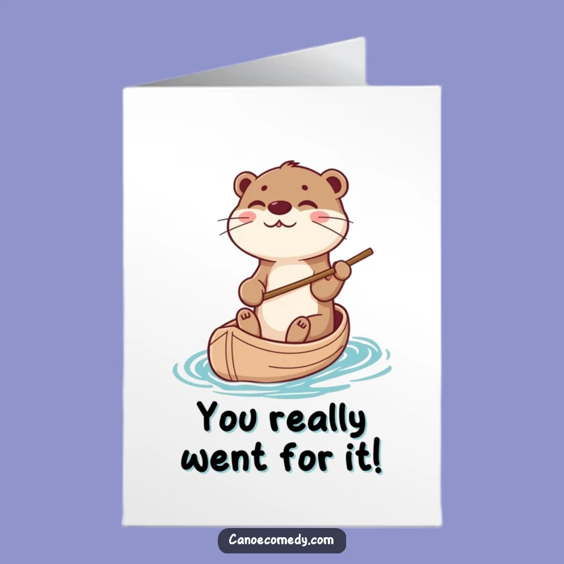 Free Printable Congrats Card: Otter's Smooth Sailing - Funny Downloadable Achievement Gift