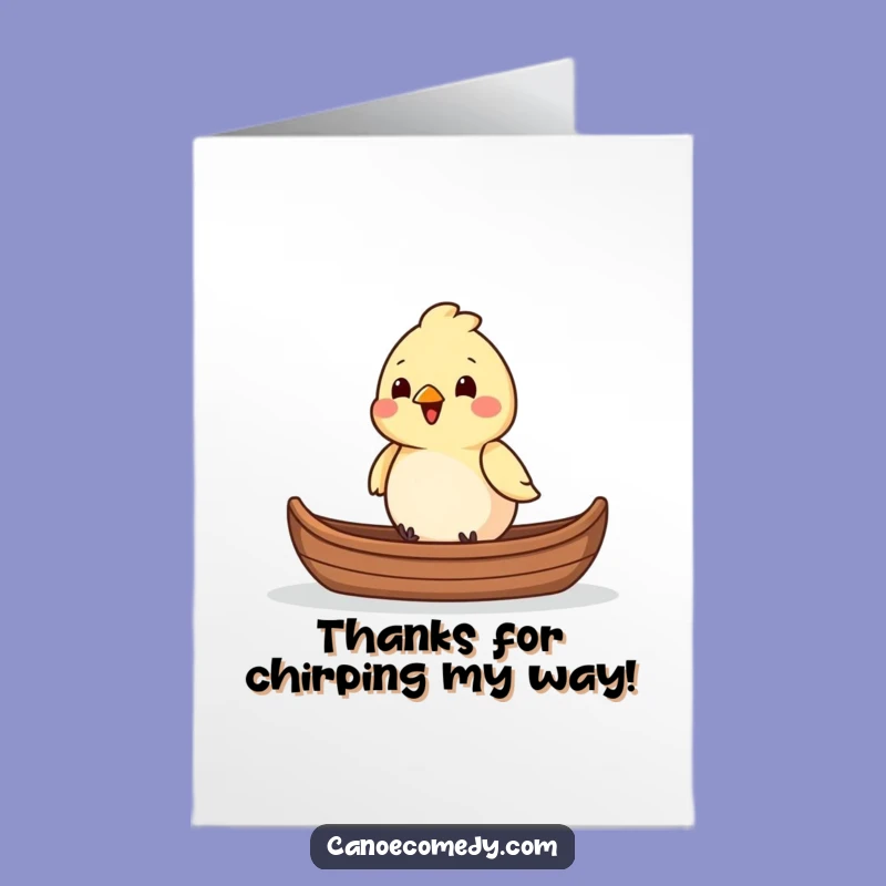Free Printable Thank You Card: Bird's Cheerful Cruise - Funny Downloadable Appreciation Gift