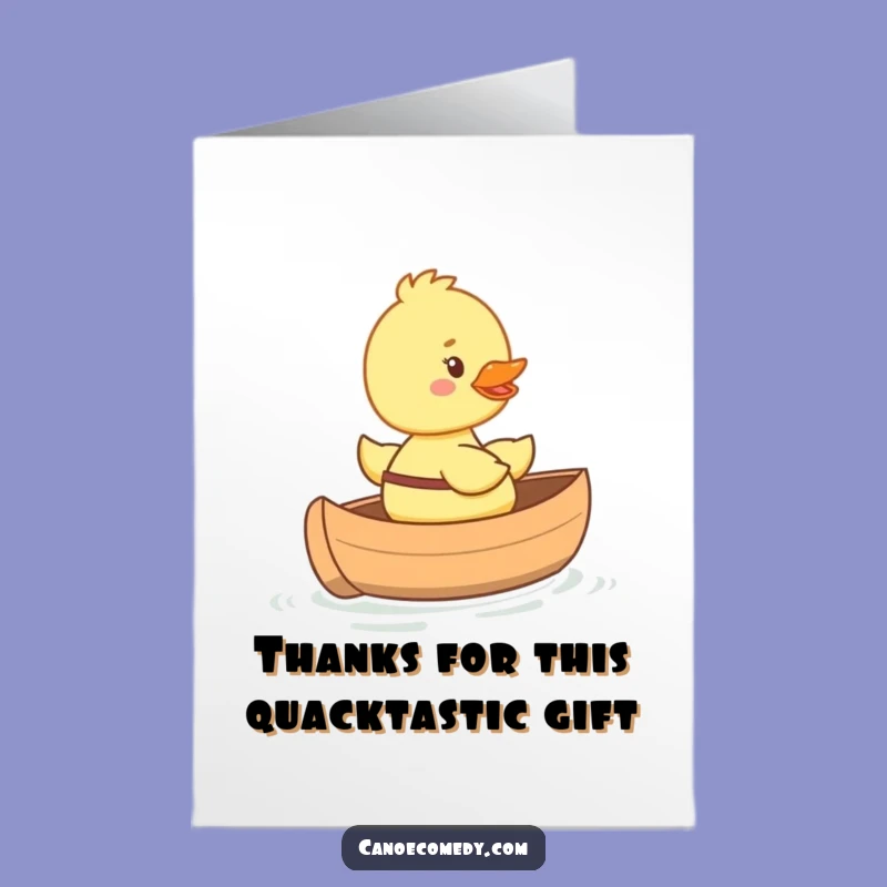 Free Printable Thank You Card: Duckling in Canoe, Sweet Downloadable Note