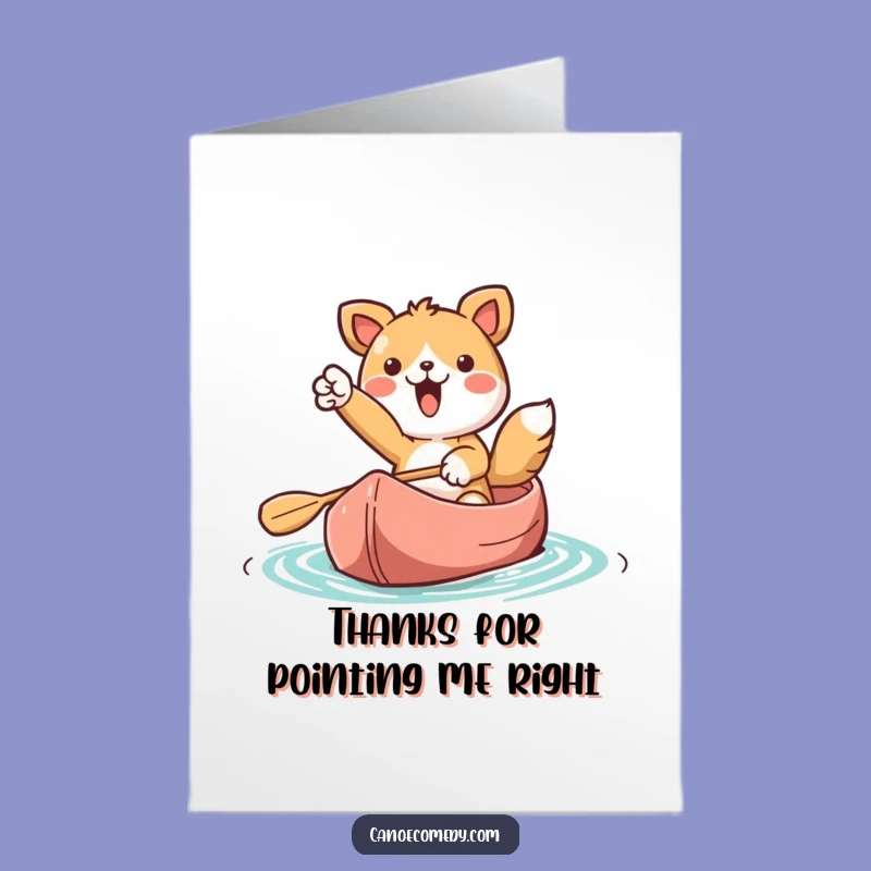 Free Printable Thank You Card: Journey Well Kawaii Canoe - Funny Downloadable Art!