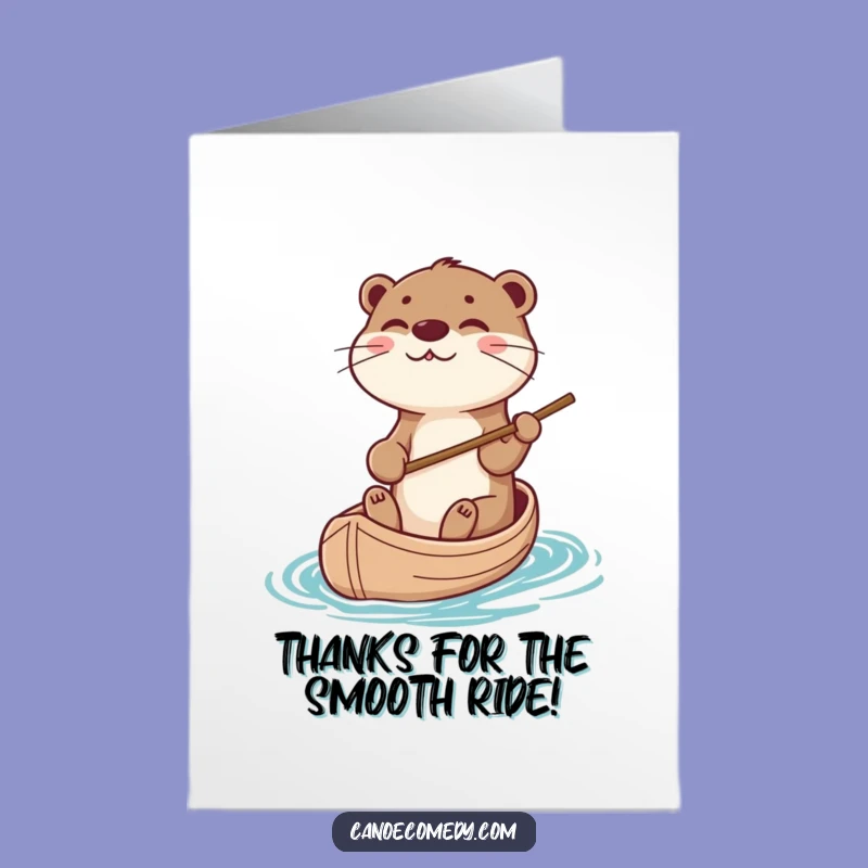 Free Printable Thank You Card: Otter's Thanks Voyage - Funny Downloadable Appreciation Gift