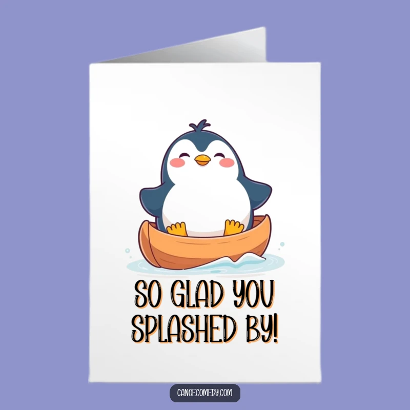 Free Printable Thank You Card: Delighted Penguin's Voyage - Humorous Downloadable