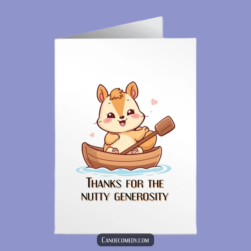 Free Printable Thank You Card: Kawaii Squirrel Appreciation, Downloadable Gratitude Gift