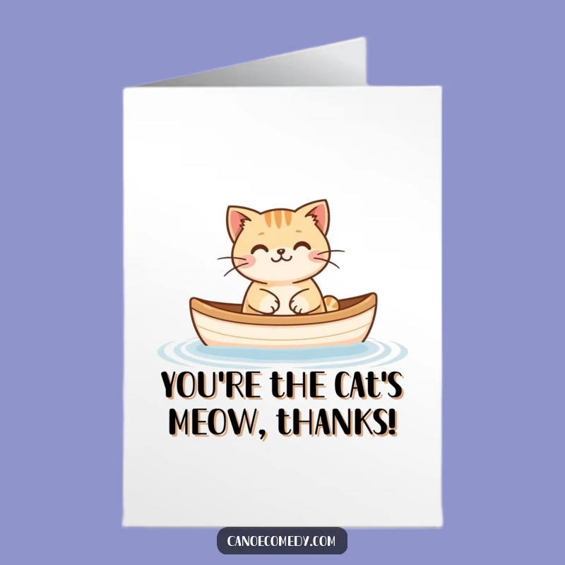 Free Printable Funny Cat Thank You Card: Grateful Floater, Downloadable Appreciation