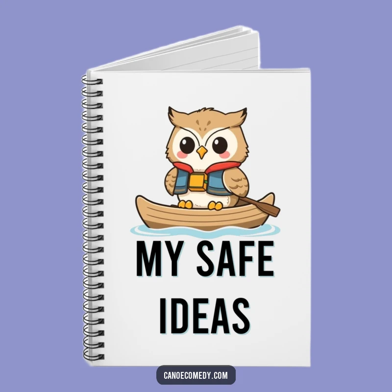 Funny Happy Owl Life Vest Notebook: Jot Down Your Peaceful Thoughts