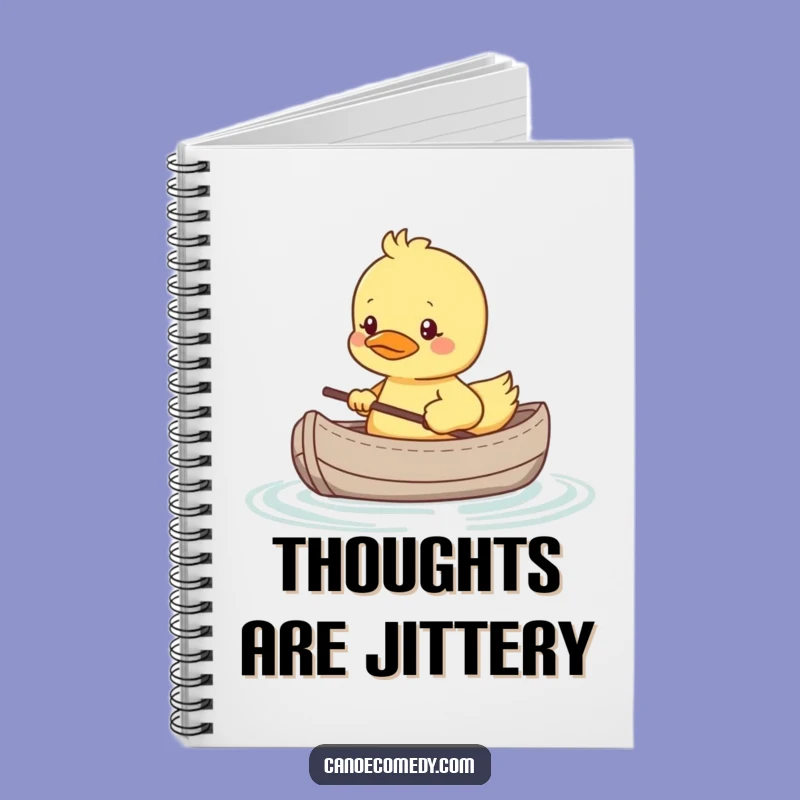 Funny Kawaii Duckling Canoe Notebook, Shy Journal for Nervous Notes
