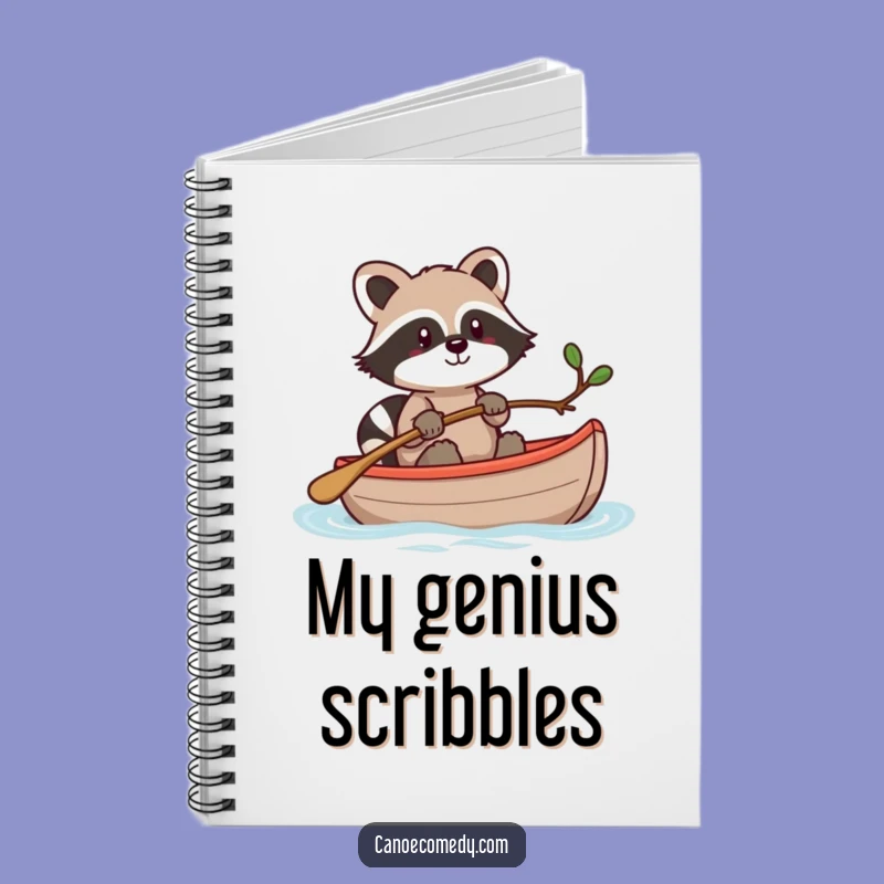 Funny Kawaii Raccoon Canoe Notebook: Jot Down Ideas with Hilarious Ingenuity Gift