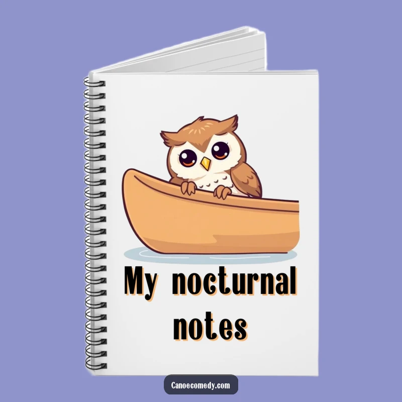 Funny Owl Canoe Notebook - Jot Down Curious Ideas Gift