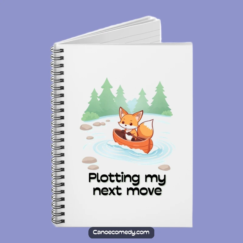 Funny Kawaii Fox Rapids Notebook - Determined Navigator Journal Gift