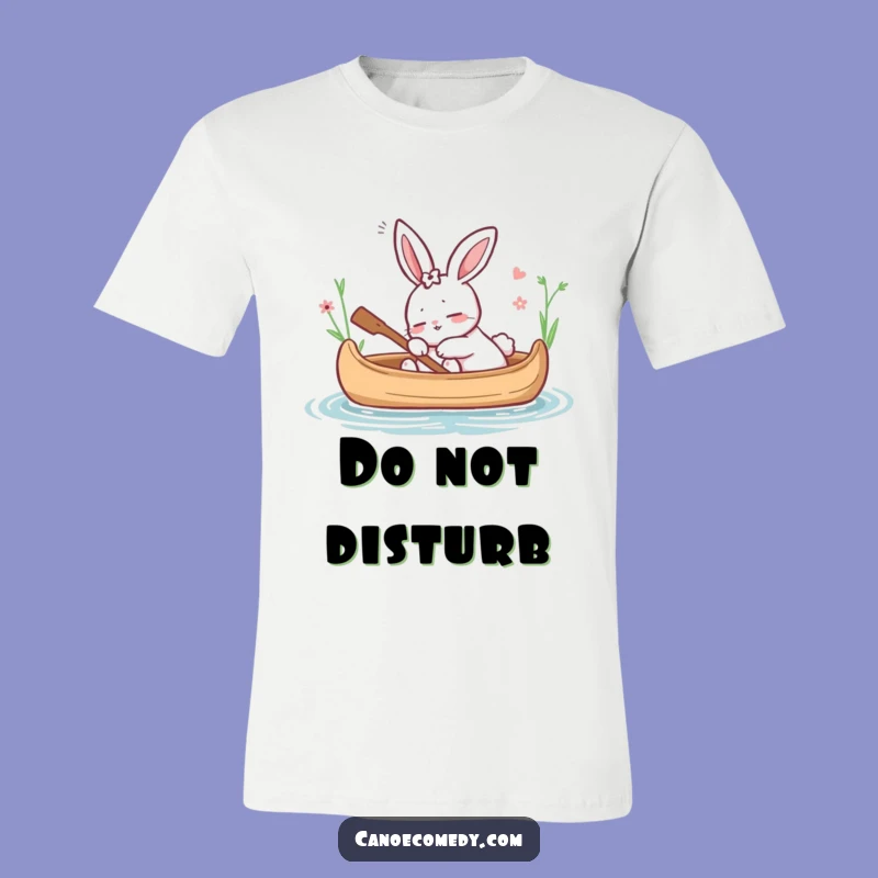Funny Rabbit Dozing in Canoe T-Shirt - Sleepy & Amusing Tee!