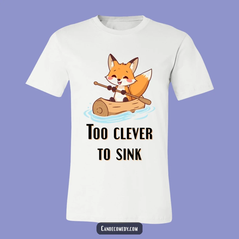 Funny Fox Canoe Master T-Shirt: Smiling Navigator's Expert Boating Tee Gift