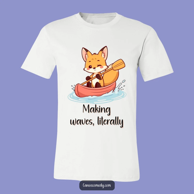 Funny Fox Canoe Splash T-Shirt - Playful & Energetic Shirt for Fun Lovers
