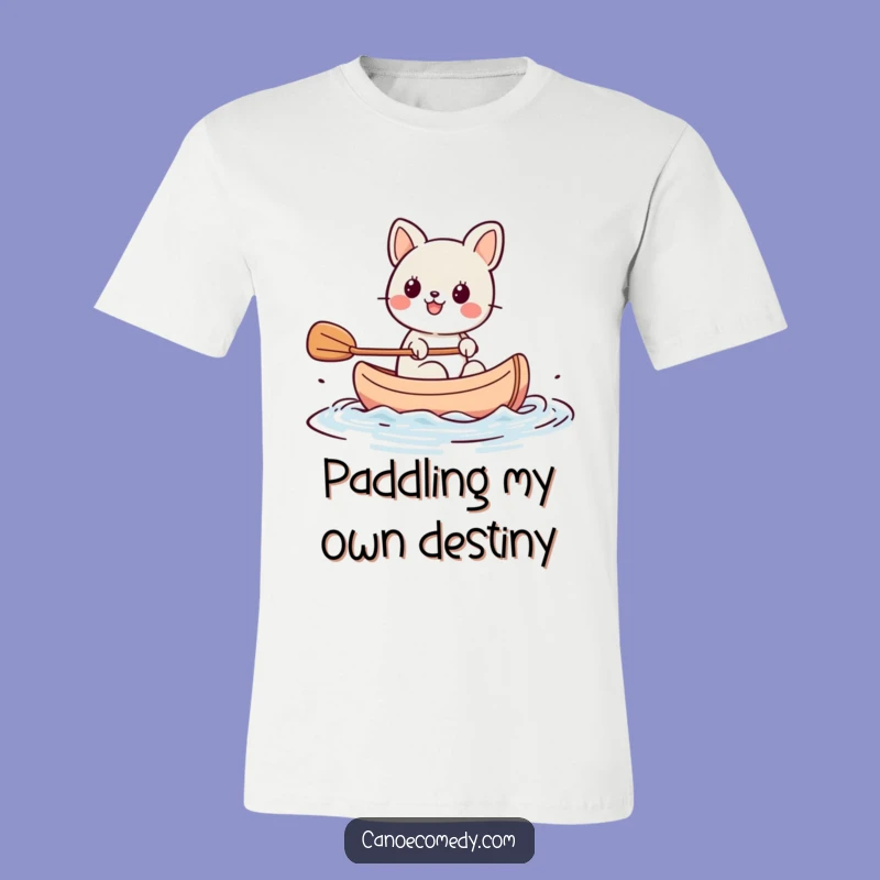 Funny Kawaii Animal Paddling Canoe T-Shirt, Hilarious Gift for Joyful Explorers