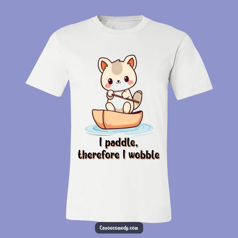 Funny Kawaii Canoe Balance T-Shirt: Cute Animal's Hilarious Balancing Act Tee
