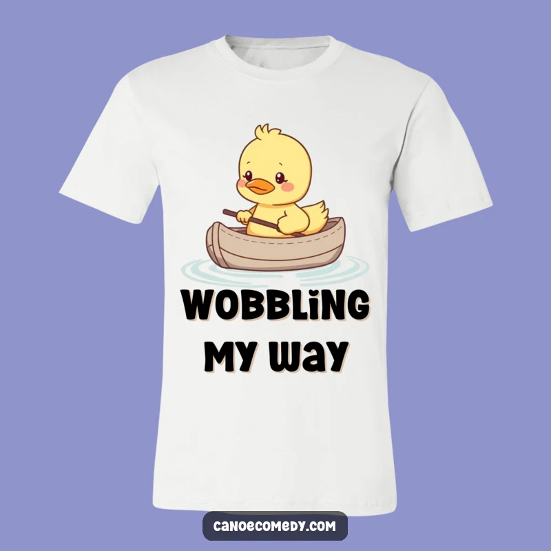 Funny Kawaii Duckling Canoe Nerves T-Shirt, Adorable Humorous Tee for Shy Souls