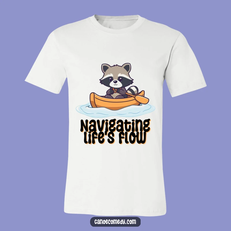 Funny Kawaii Raccoon Canoe T-Shirt - Cute Explorer Tee for Adventure Lovers