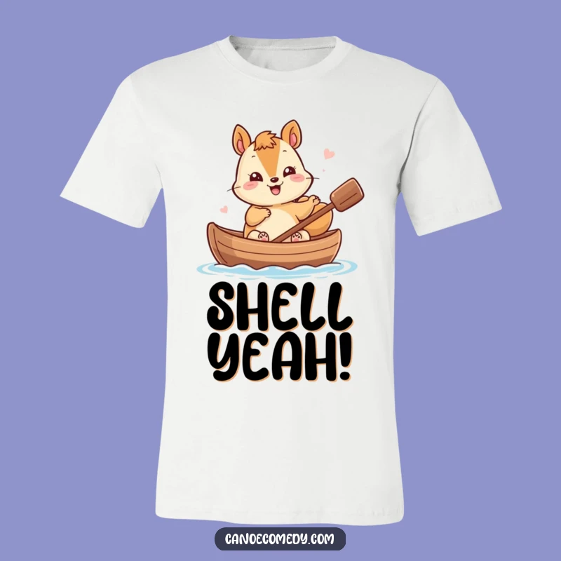 Funny Kawaii Squirrel Canoe Wave T-Shirt - Giggling Nutty Adventure Tee