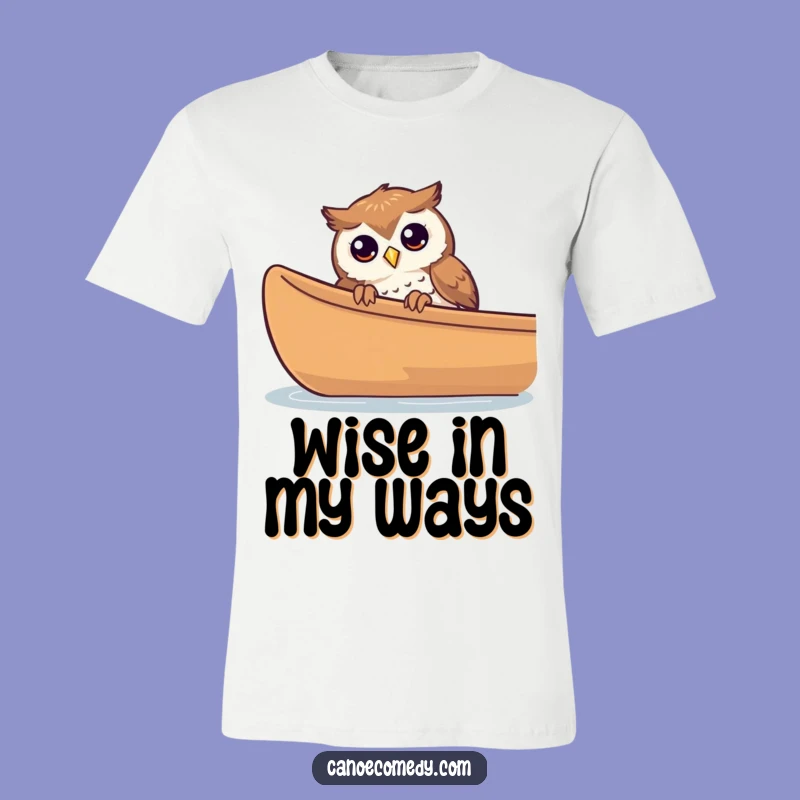 Funny Owl Canoe T-Shirt - Curious Peeker Tee for Gift