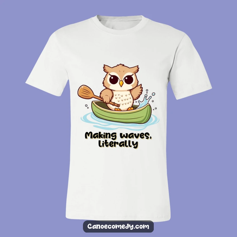 Funny Playful Owl Canoe Splash T-Shirt: Wear Your Joyful Spirit Loudly