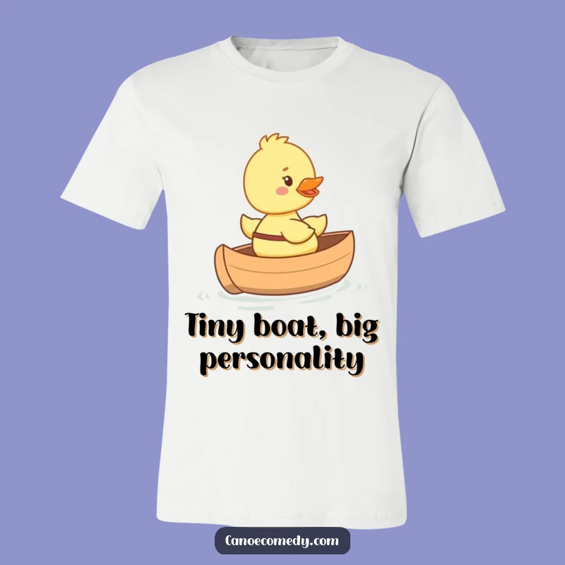Funny Duckling in Mini Canoe T-Shirt - Cute & Hilarious Animal Tee