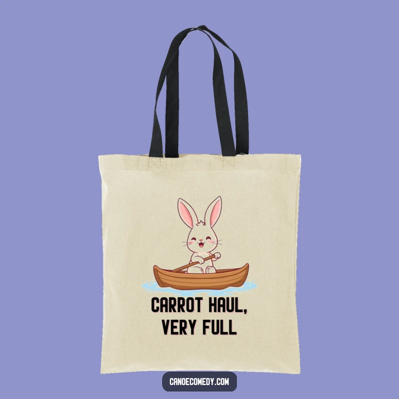 Funny Rabbit Canoe Tote Bag: Cheerful & Hilarious Paddle Carryall