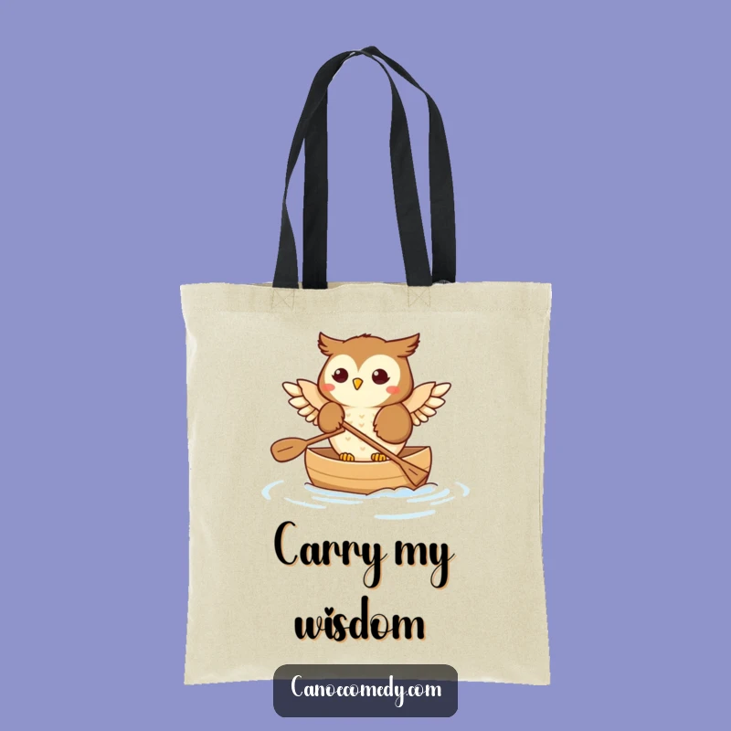 Funny Owl Canoe Trip Tote Bag: Carry Your Calm and Charm