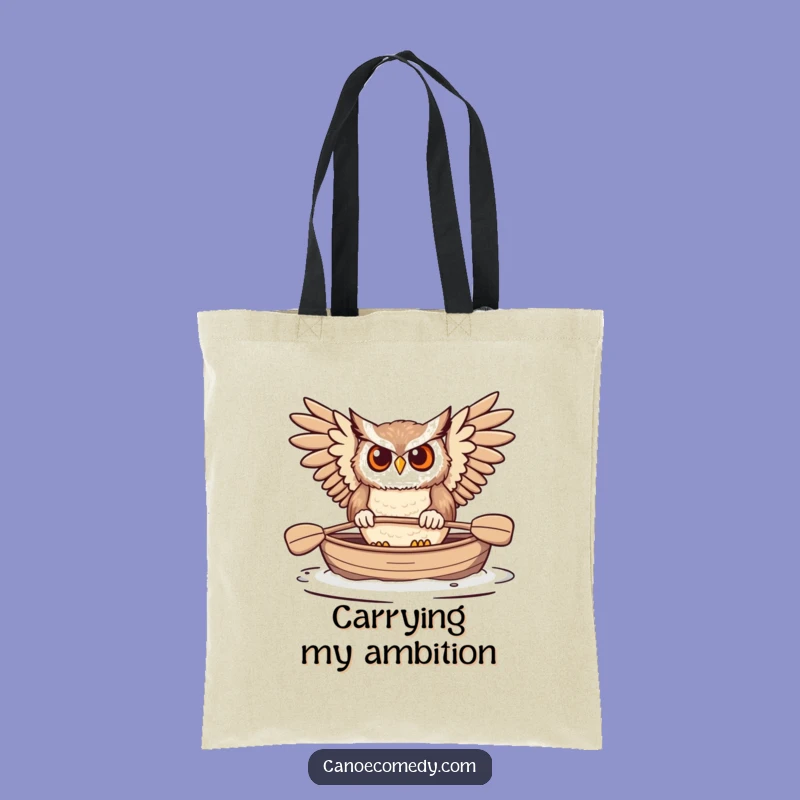 Funny Owl Paddling Canoe Tote Bag: Carry Your Laughs and Essentials