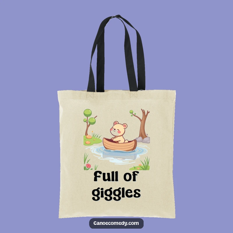 Funny Giggling Animal Stream Tote Bag: Carry Your Chill Vibes Everywhere