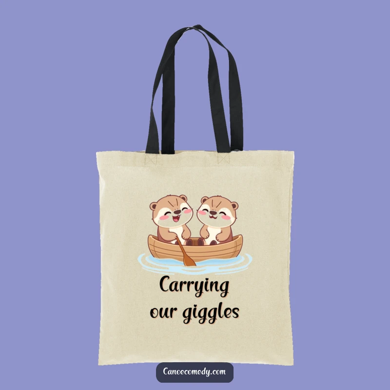 Funny Kawaii Otters Canoe Tote Bag: Chic & Hilarious Carry-All Gift