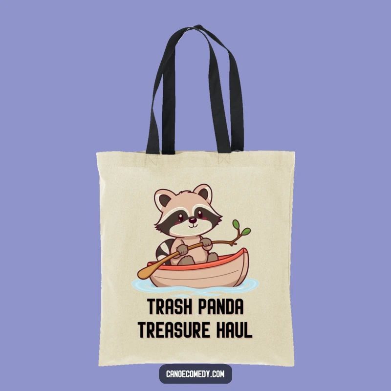 Funny Kawaii Raccoon Canoe Tote Bag: Spacious & Hilarious Carry-All Gift